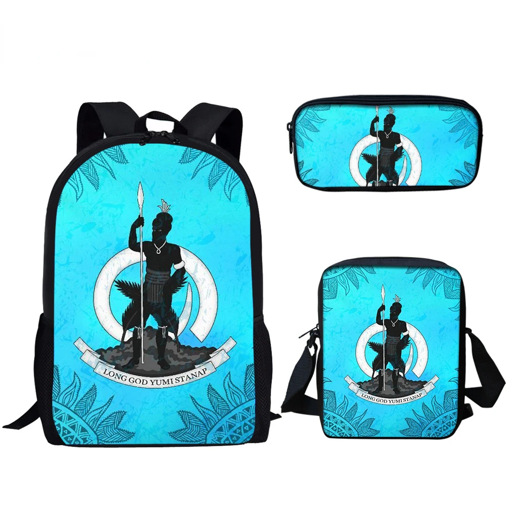 Hip Hop Blue Tribal 3pcs/Set Backpack 3D Print School Student Large Capacity Bag Travel Laptop Daypack Shoulder Bag Pencil Case