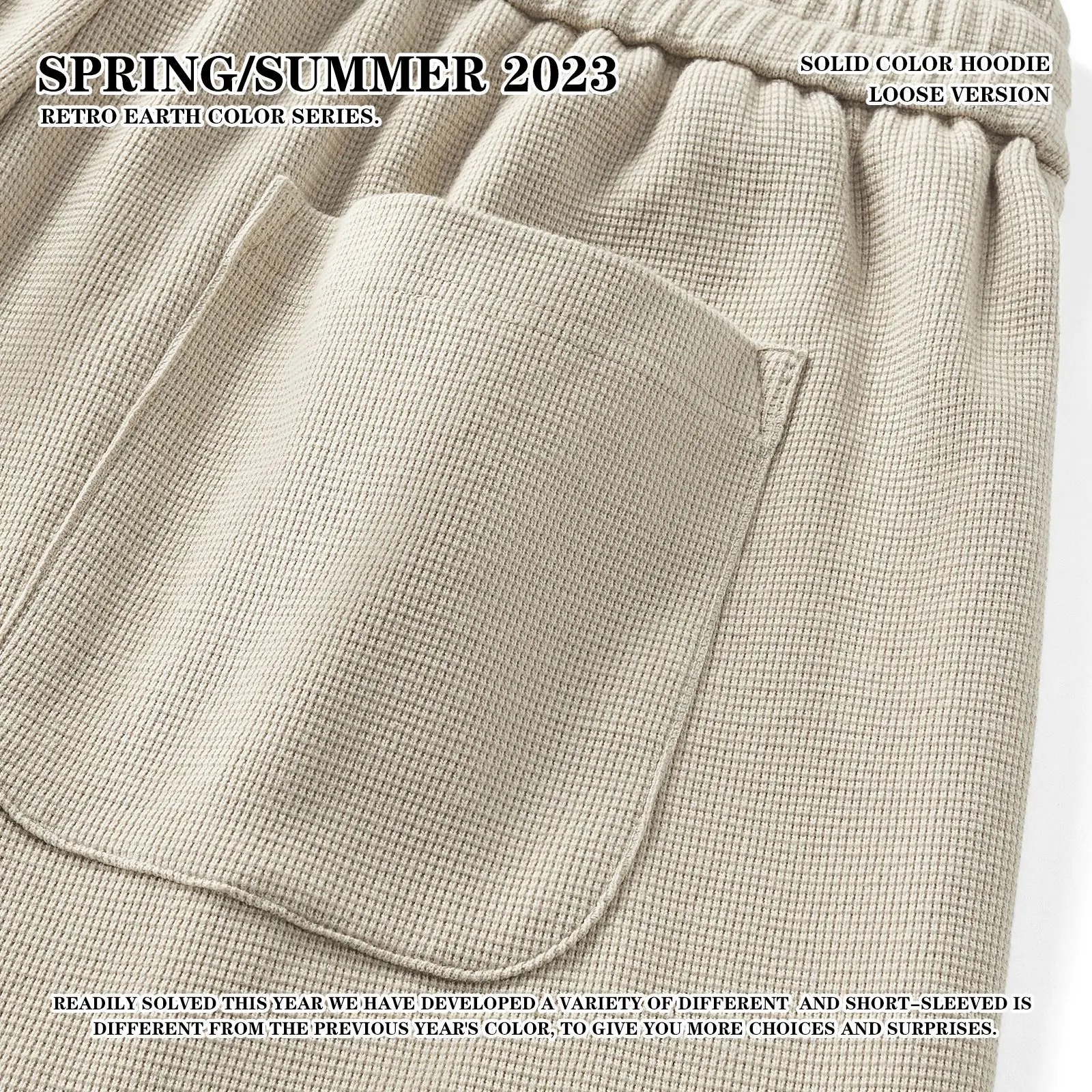 Men's New Summer HeavyWeight 330GSM Cotton Waffle Shorts For Male Unisex High Street Y2K Casual Fashion Design Loose Solid Pants