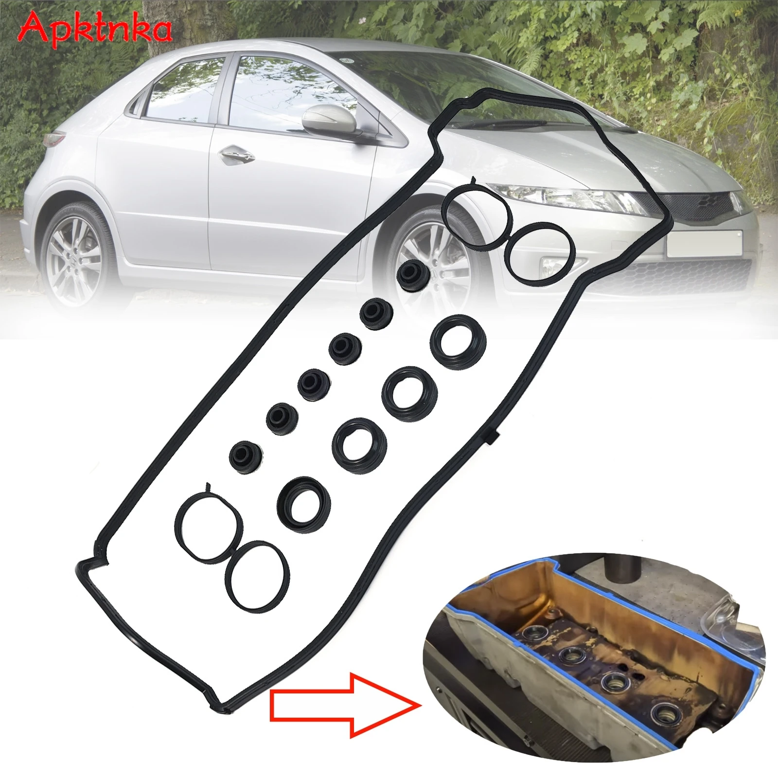 

Для Honda Accord Civic Acura RDX TSX 2.0L 2.4L L4 2354cc 144cid 2002-12 комплект прокладок крышки клапана двигателя 12030PNC000 12030-PNC-000