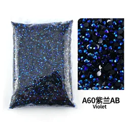 Violet Blue AB Transparent Resin Jelly Facets for Nail Art & Garment Decoration (Violet blue AB)