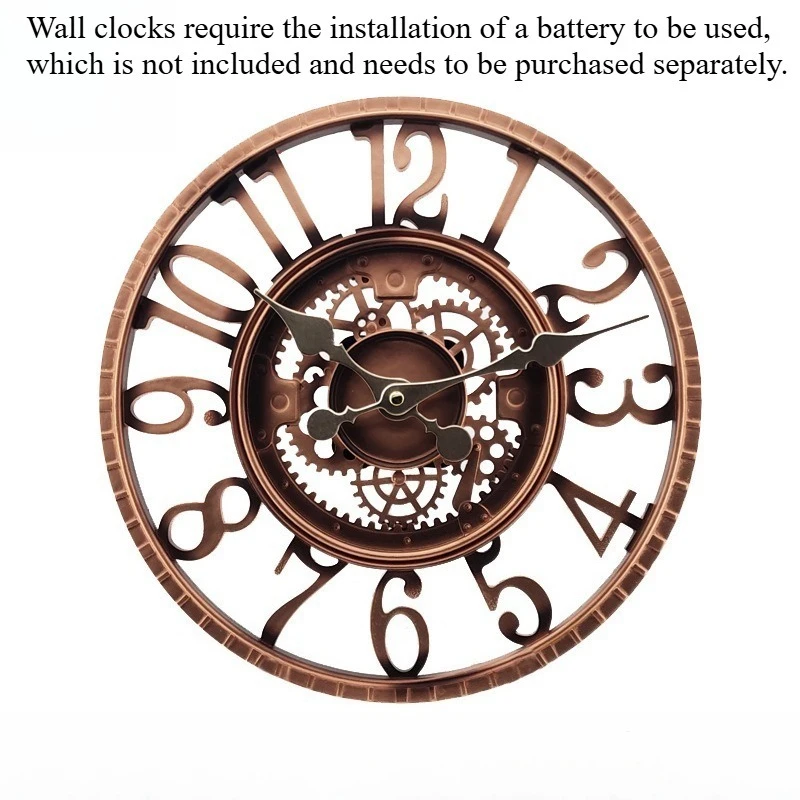 שעון קיר חיצוני עמיד למים בסגנון מינימליסטי לסלון ולגינה, מעולה לעיצוב הבית