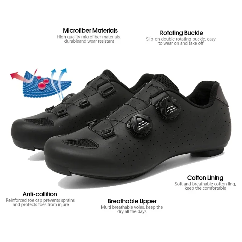 Men Speed Cycling Shoes Mountain Bike Footwear Women SPD Bicycle Shoe MTB Racing Sneaker Flat Route Cleat Road Bike Shoe Sneaker