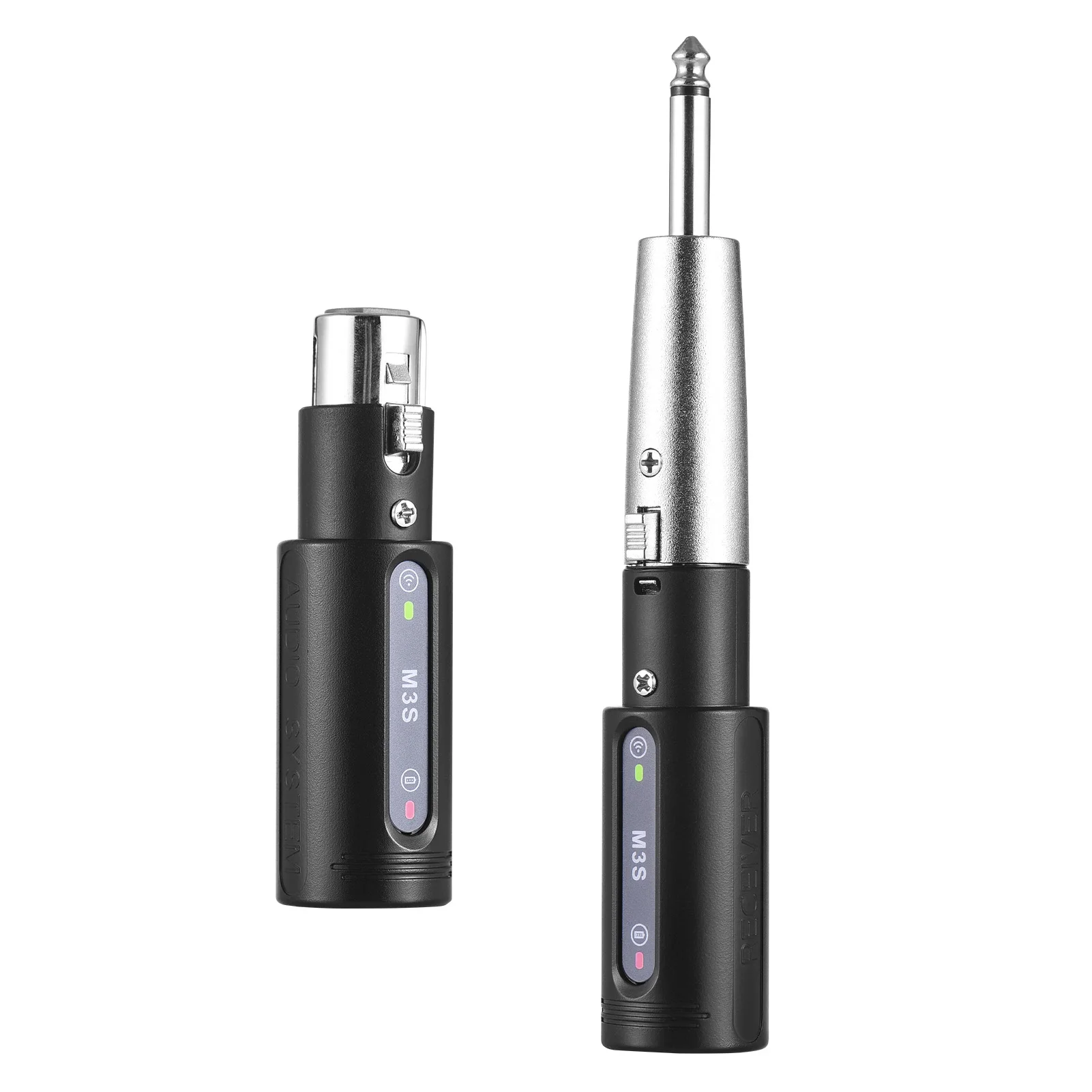 2.4G Microphone Wireless Transmitter Receiver Rechargeable Wireless Mic System Built-in Gain Effects Xlr Transmitter Receiver