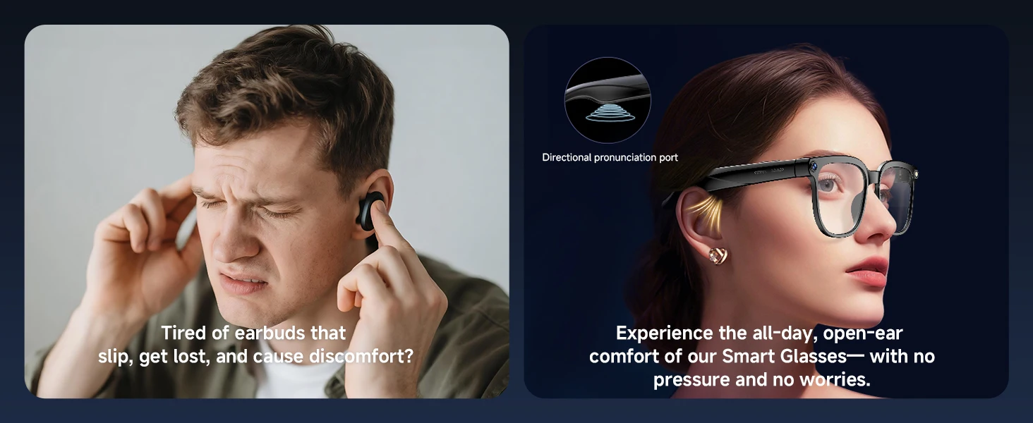 Smart Brille Mit Ki Sprachübersetzung Und Videoaufnahmefunktion_voghion.com