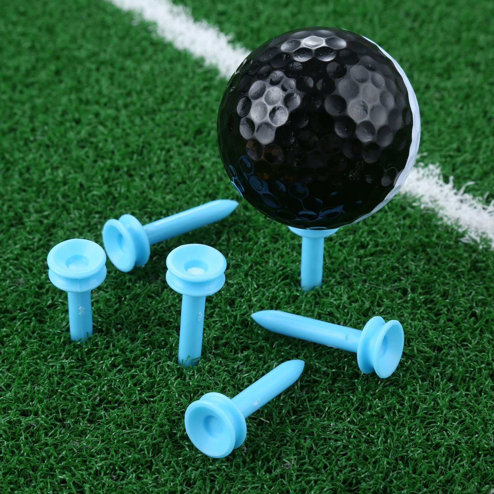 50Pcs Professional Multi-function Golf Training Tee 35mm Durable Plastic Golf Tees Outdoor Golf Ball Position Marker Accessories