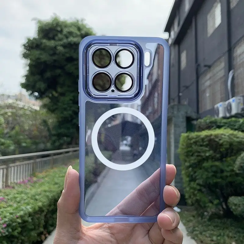 Enhanced Silicone Transparent Matte Shockproof Case with Lens Protection and Wireless Charging Compatibility