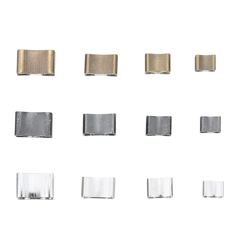 12pcs Closed-end Repair Head Zipper Parts Nickel Metal Zippers Block Repairing Top Stop Zipper Kit Plants Fabric Sewing Tools
