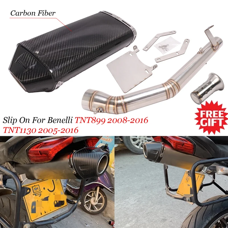 Exhaust Pipe Motorcycle Mid Link Tube 51mm Yoshimura Muffler Escape