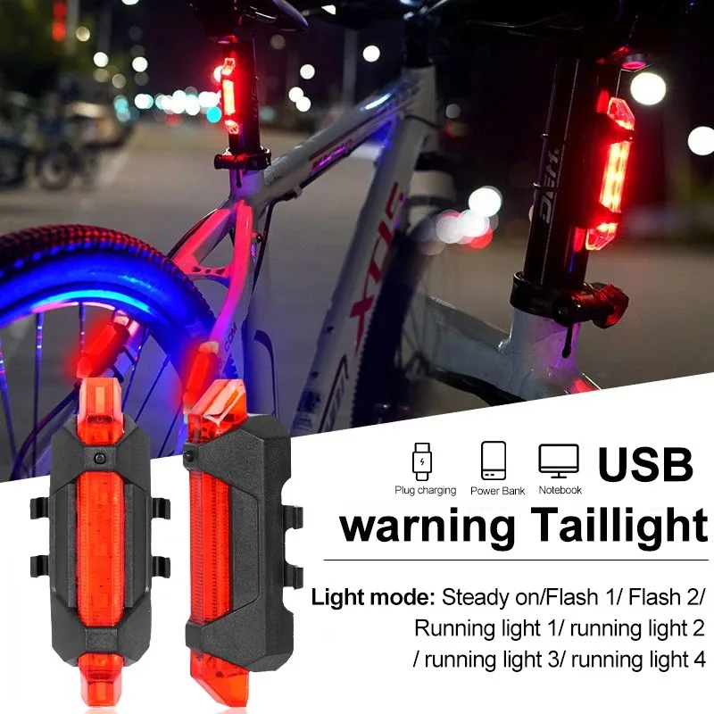 Bicycle lights USB Rechargeable taillights night riding safety equipment for road bike mountain bike