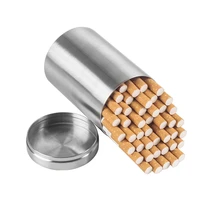 50PCS Capacity Cigarette Can Stainless Steel Portable Cigar Holder Damp-proof Storage Tank for Cotton Swab Spice Jar Container 3