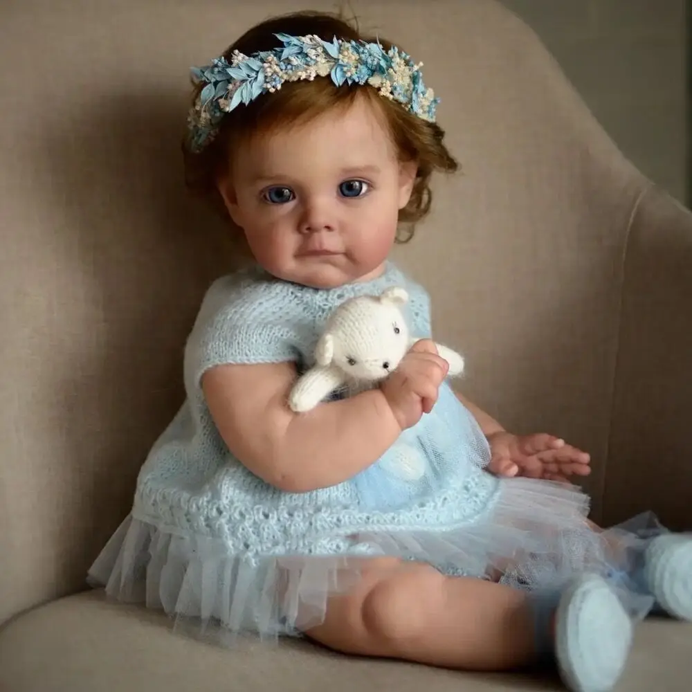Full Silicone Reborn Baby 60 cm Toddler Maggi Princess Doll Lifelike Cute Babies Very Soft Body Kids Birthday XMAS Gift Boneca 2