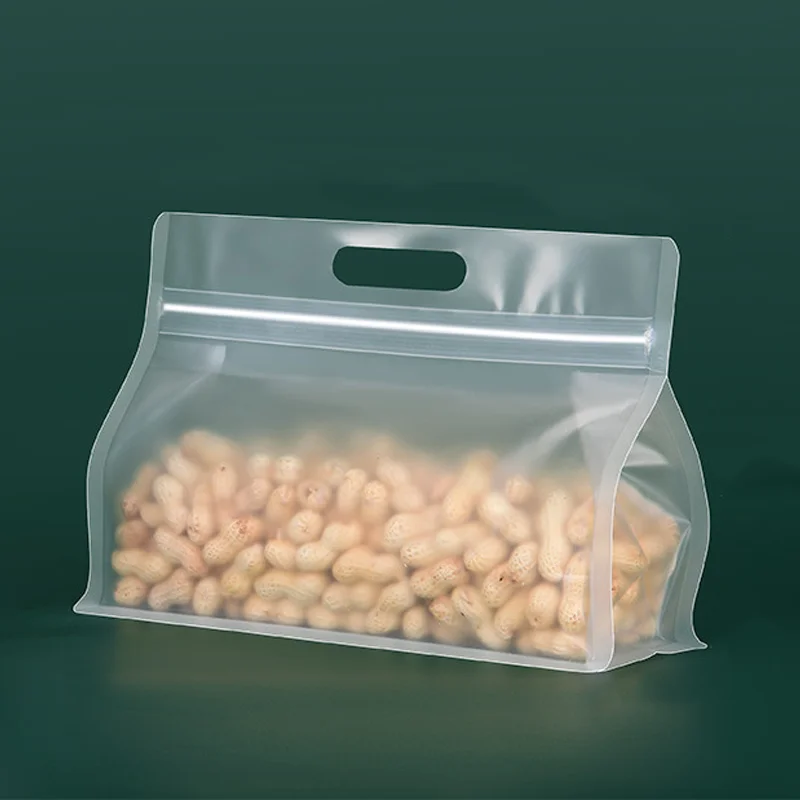 100 3D transparent plastic self sealing bags for portable DIY identification, snacks, sugar, beans, and customizable logos 6