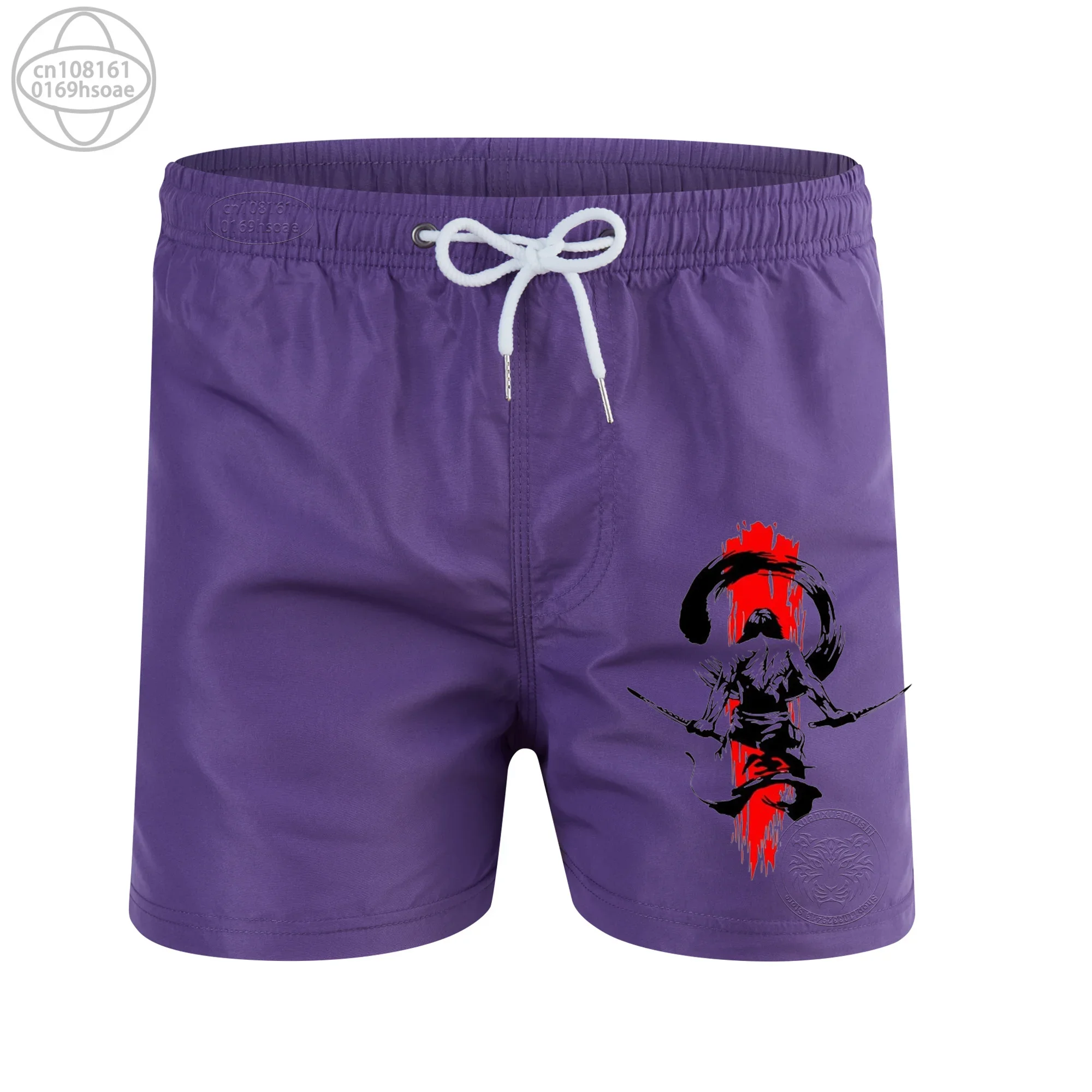 남성용 캐주얼 데일리 스트리트웨어 프린트 수영 트렁크 비치 반바지, 드로스트링 메쉬 안감 탄성 허리 통기성 반바지, 여름 S-4XL