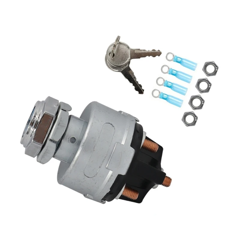 키가 있는 점화 스위치 자동차, 트럭, SUV, 트랙터, 지게차용 범용 12V 4위치 점화 스타터 스위치