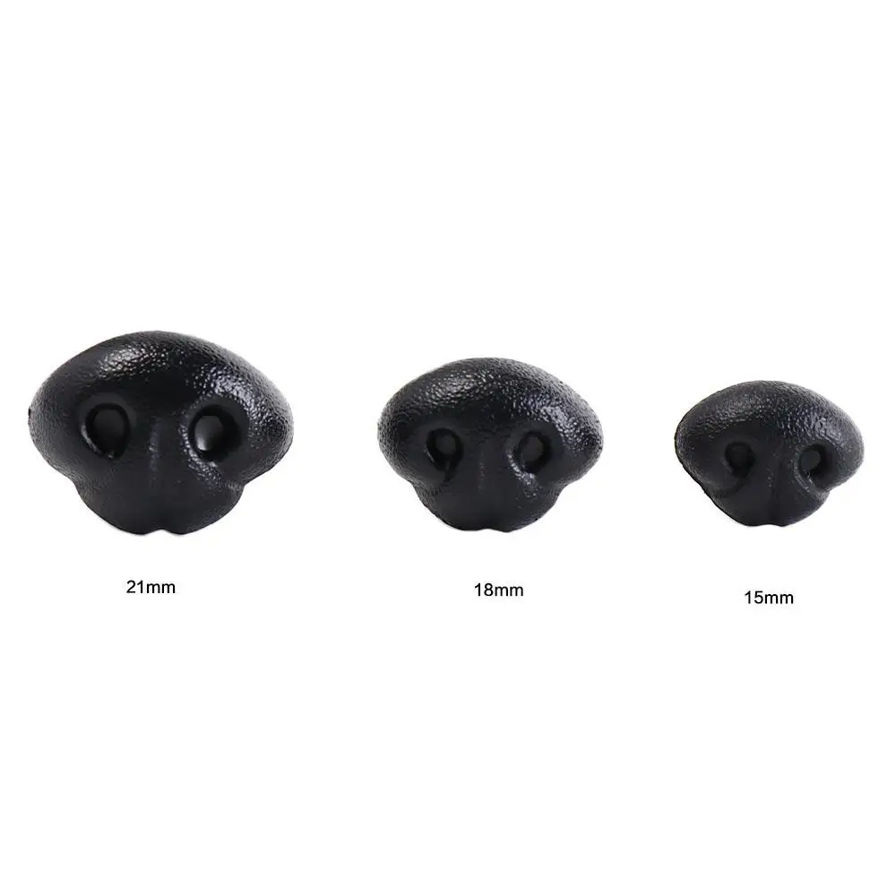 Plastic Dog Noses Dog Noses for Crafts DIY Accessories Black Noses DIY Accessories 15mm/18mm/21mm Plug-in Animal Doll Nose