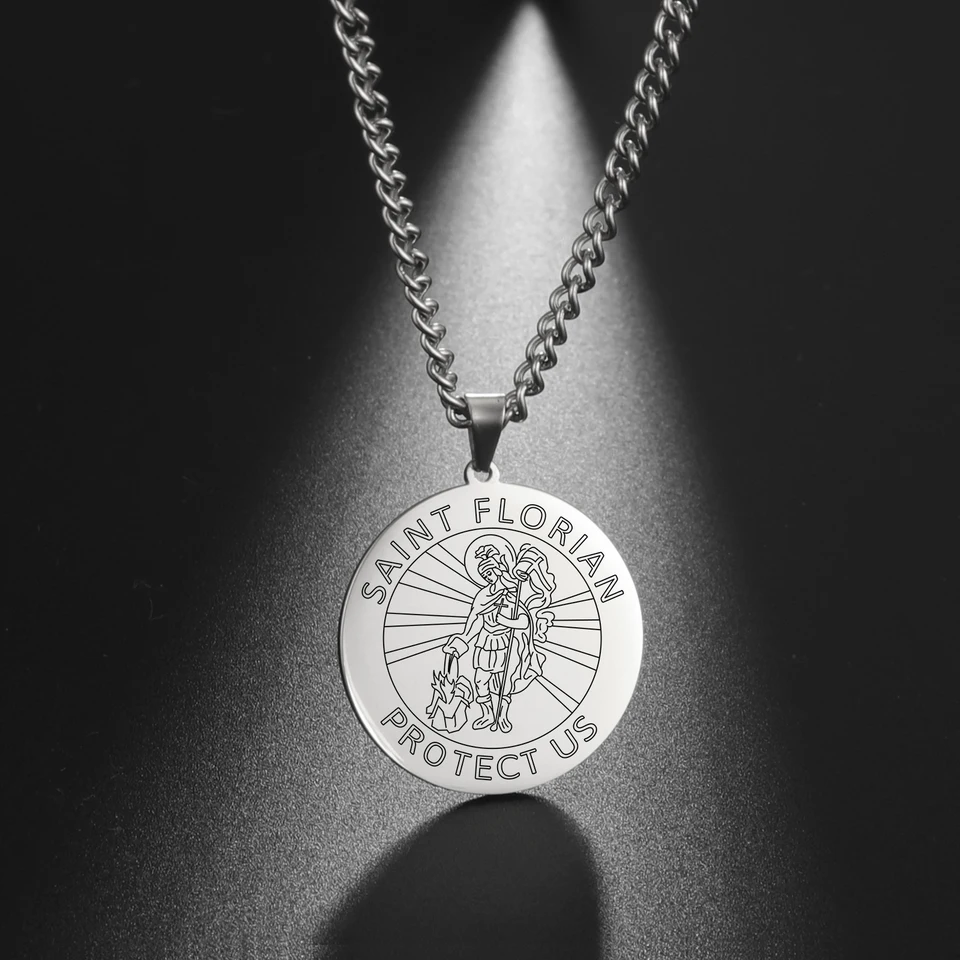 Pendentif Archange Collier Saint Michel Homme - Pendentif Protection Archange, Alliage Rétro Chrétien Amulette Chrétienne Alliage