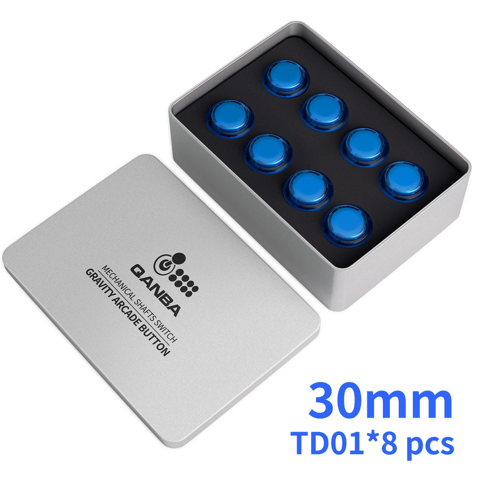Qanba 중력 KT 아케이드 버튼 음소거 스냅인 단추, 다중 트리거 스트로크 조정, 30mm 아케이드 조이스틱, DIY 부품, 8 개