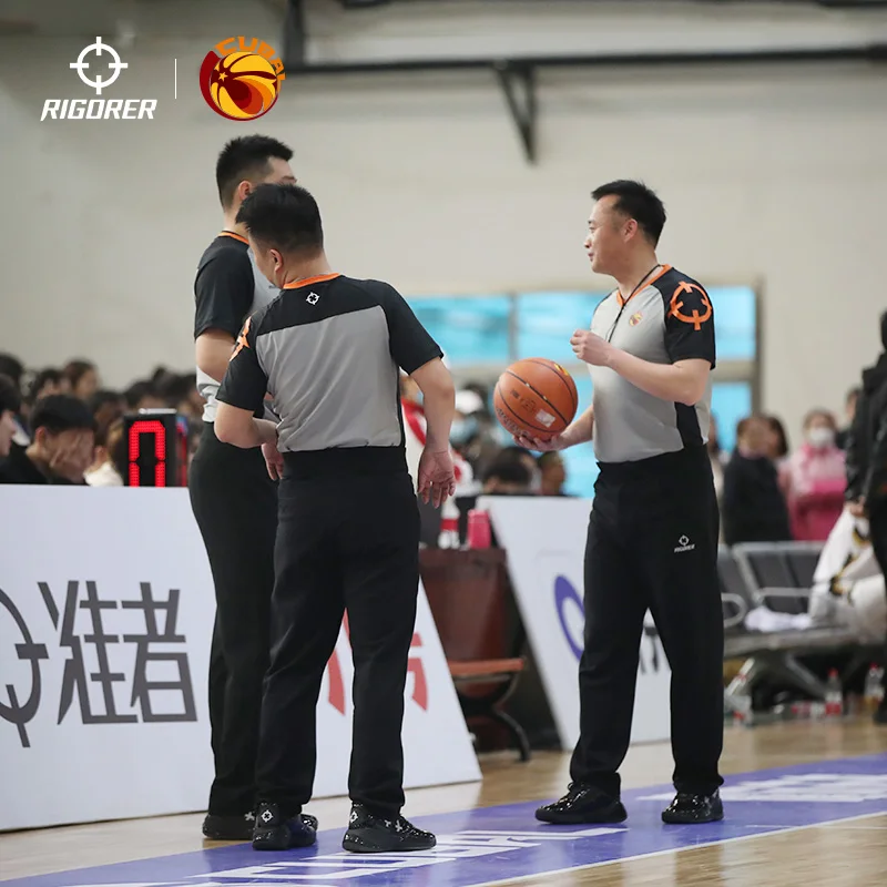 RIGORER Basketball Referee T-shirt Men's And Women's Basketball Training Game Referee Clothing V-neck Breathable Short Sleeve