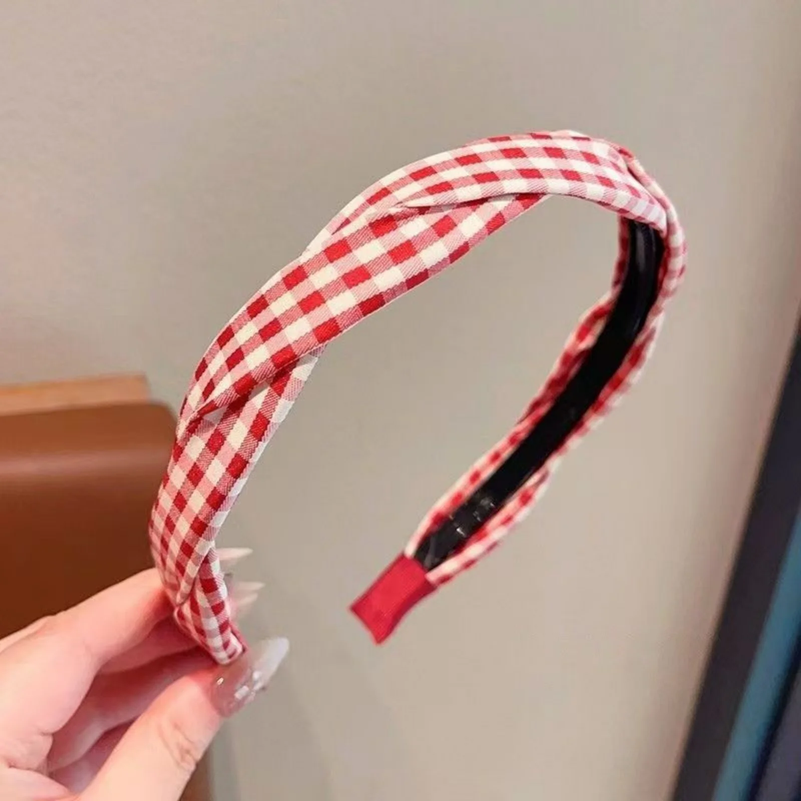 1PC Assorted Color Plaid Headbands, Twisted Pattern, Cute Hair Accessories for Women, Trendy Daily & Party Hair Decor