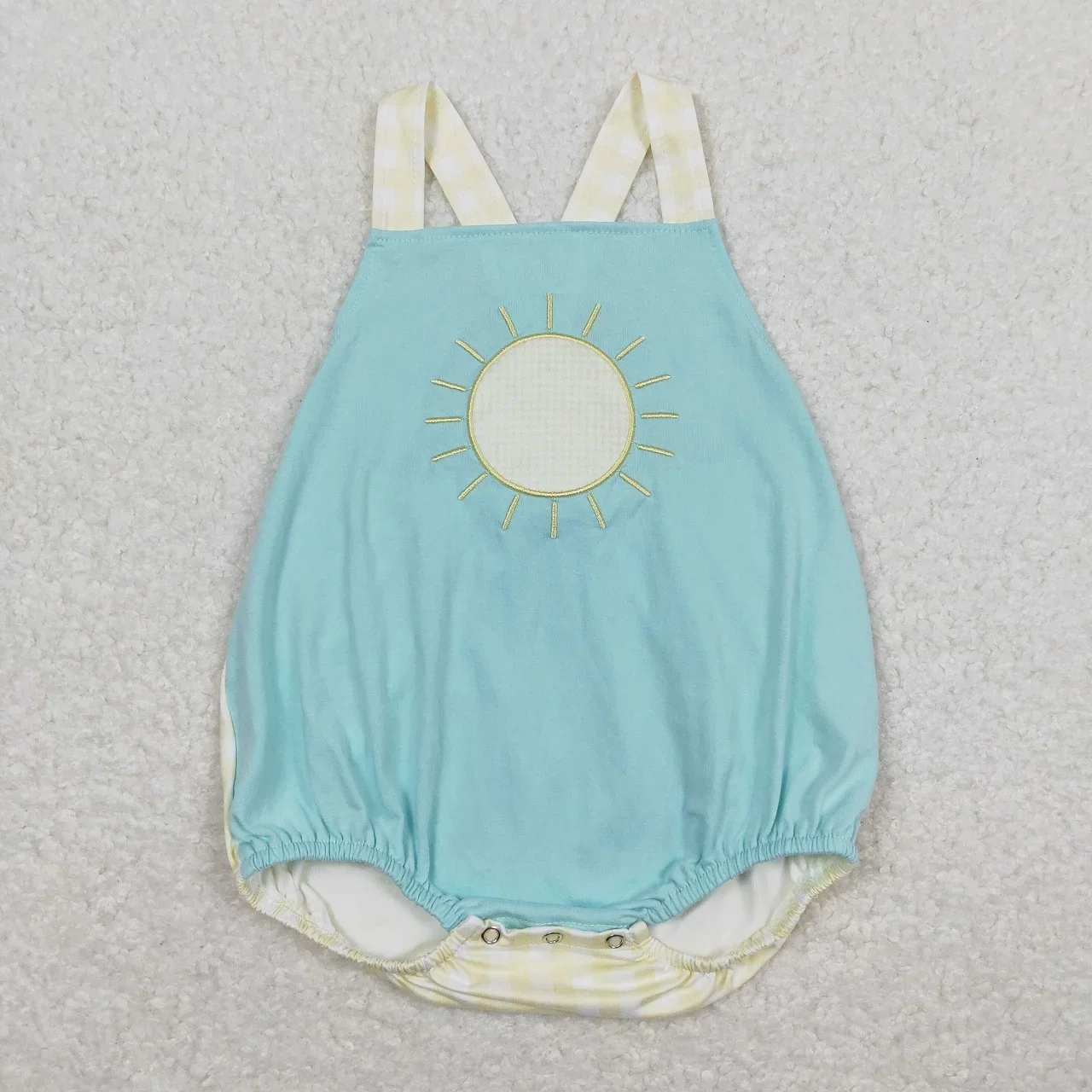 Wholesale Kids Newborn Embroidery One-piece Coverall Bodysuit Baby Boy Toddler Romper Children Infant  Jumpsuit Boutique Clothes 5