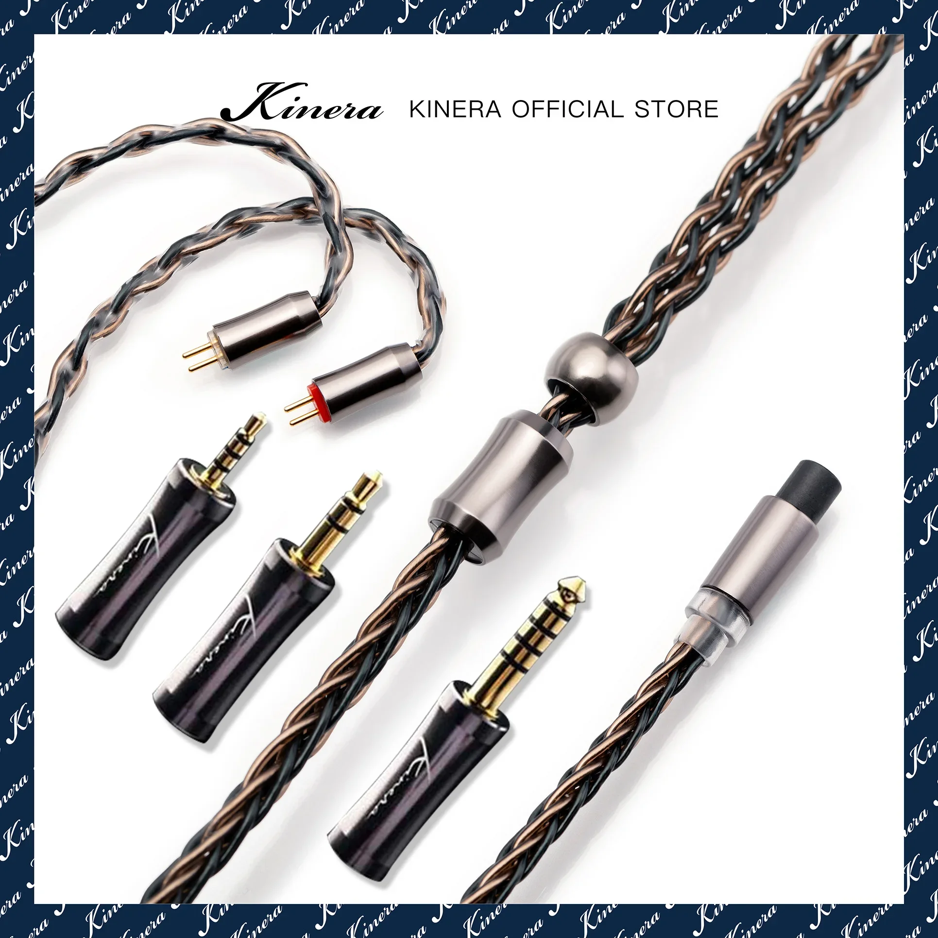 Kinera Leyding 8 Core Modular HIFI Earphone Upgrade Cable OFC+Alloy Silver Plated Copper 2.5+3.5+4.4mm Connector 0.78 2pin /MMCX