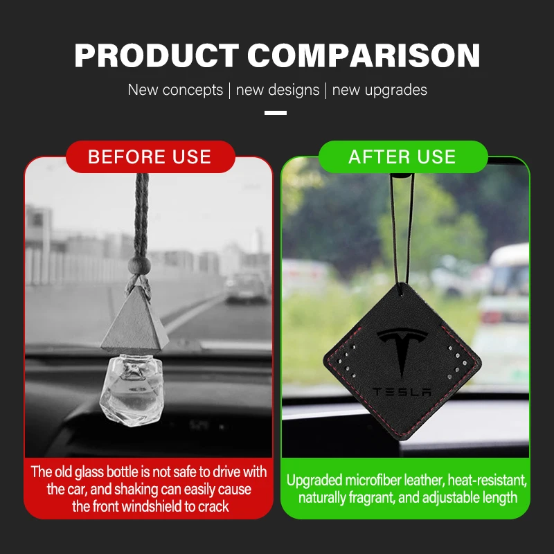 Car Perfume Freshener Aromatherapy Hanging Auto Pendant for Tesla Model 3 S Y X