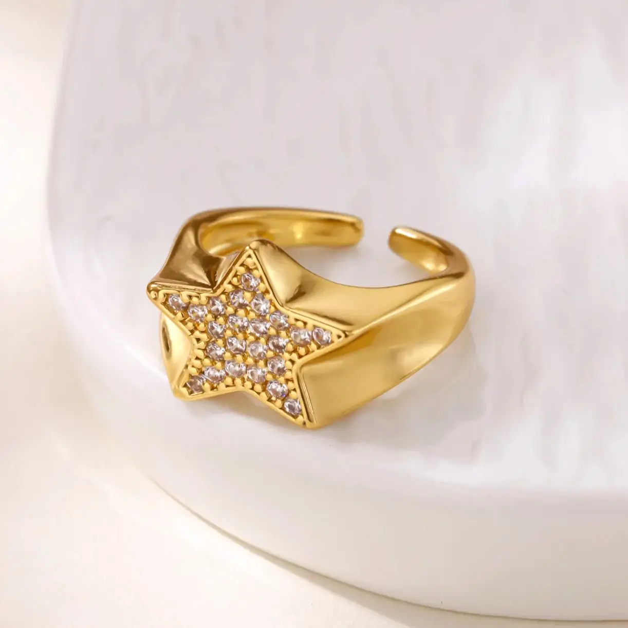 Zircon Star Rings for Women