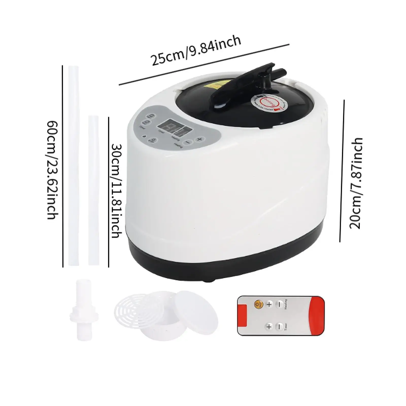 3L Sauna Steamer Stainless Steel Liner Large Capacity Sauna Steamer Pot, Home SPA Accessories with Remote Control for SPA Hotel 3L Sauna Steamer Stainless Steel Liner Large Capacity Sauna Steamer Pot, Home SPA Accessories with Remote Control for SPA Hotel