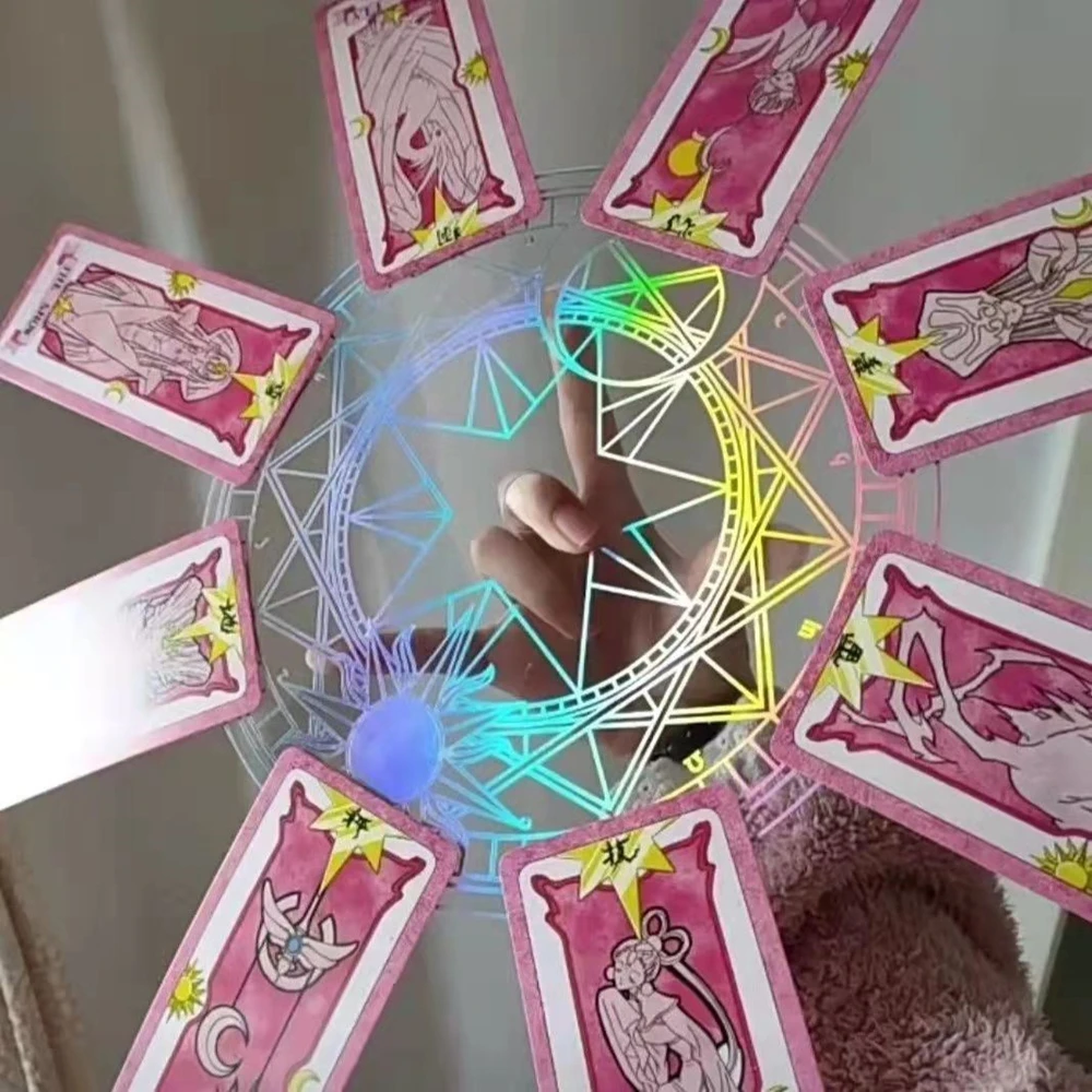 Anime Card Captor Kinomoto Sakura Magic Circle Turntable Tarot Clow Card Cosplay Toy Prop Accessories
