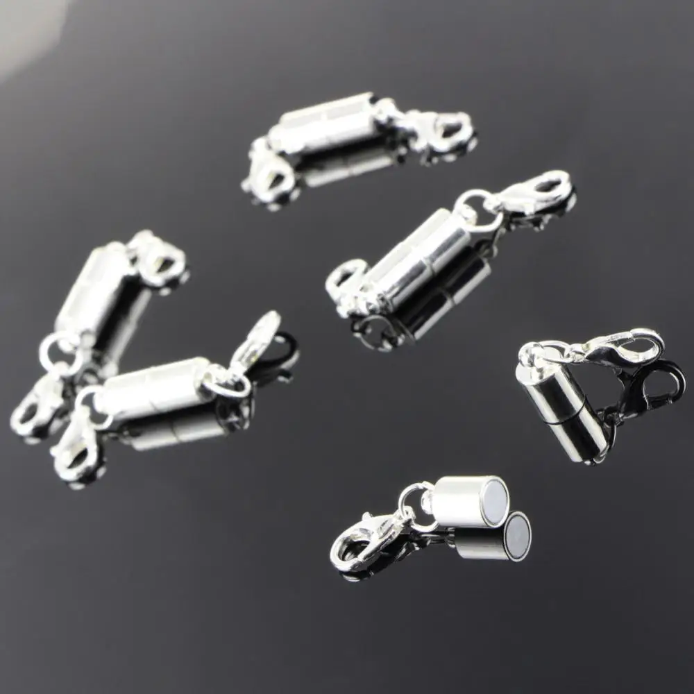 Amazon.com: 8mm Inner Hole Magnetic Clasps and Closure for Jewelry Making  Silver Magnet Bracelet End 10 Pieces