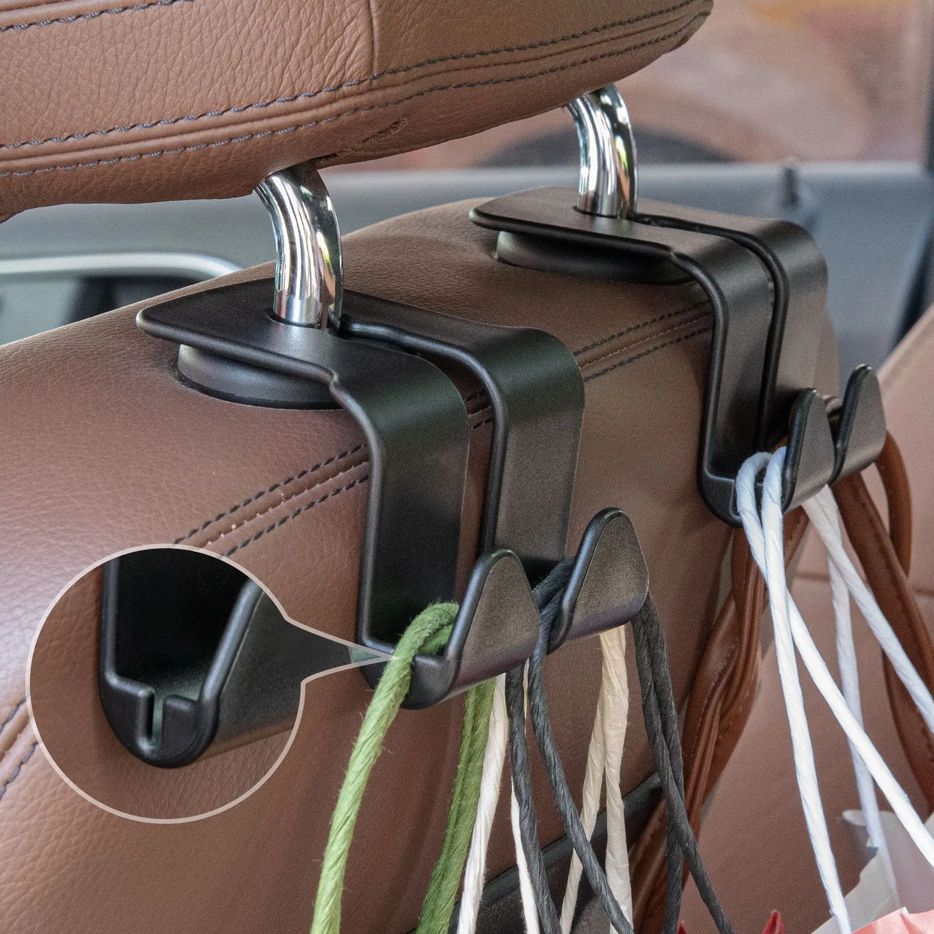 Car Seat Back Hook Hanger Headrest Mount Storage Holder Duarable