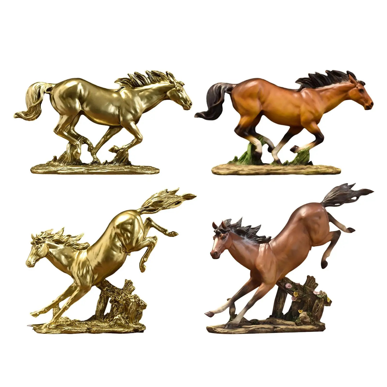 

Horse Statue Horse Figurines Collectable Crafts Resin Animal Statue Horse Ornaments Horse Sculpture for Decoration Study Room
