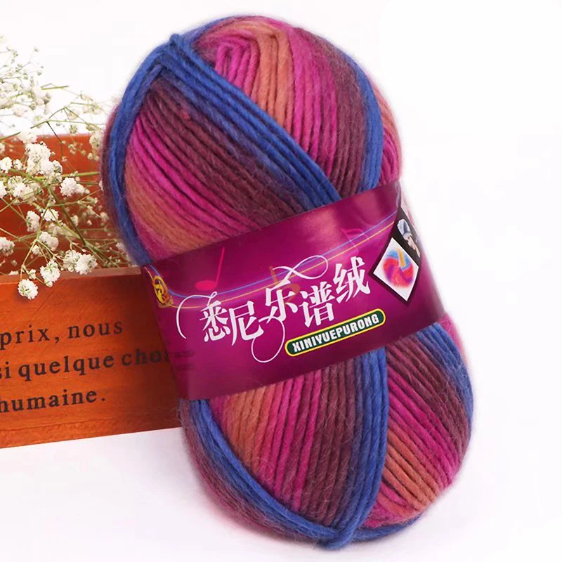 Duan Dyed Acrylic Wool Yarn Four Strand DIY Woven Knitting Sweater Sock Scarf Colorful Crochet Yarn Sewing 4
