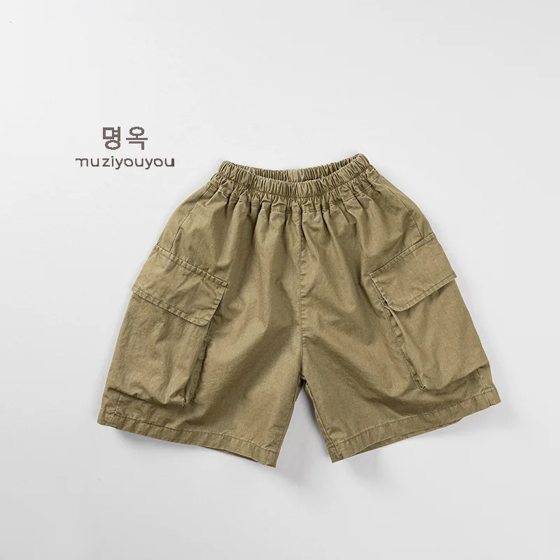 Children's Workwear Shorts 2025 Summer New Item for Boys and Girls, Baby Outdoor Five Inch Shorts, Children's Clothing