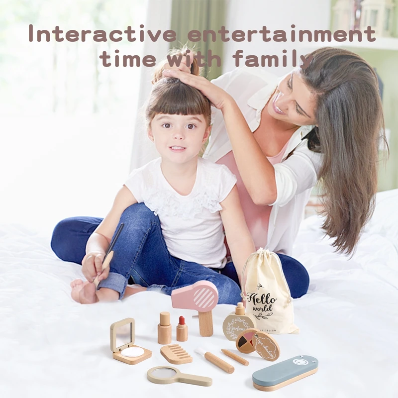 Kids Beauty Montessori Toys Girls Pretend Makeup Toy BPA Free Silicone Simulation Lipstick Eye Shadow Toy Girl Cosplay Game Gift 6