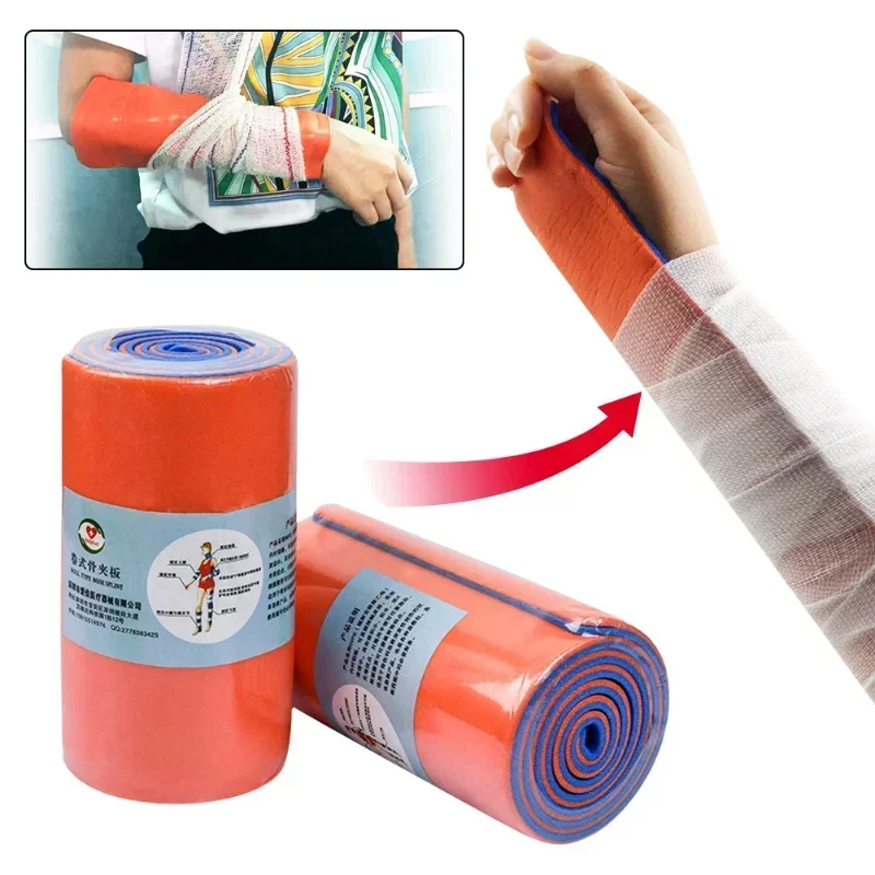 

Polymer Foam First Aid Roll Brace Waterproof Medical Emergency Bandage Fracture Fixed Support Brace Braces for Arm Neck Foot