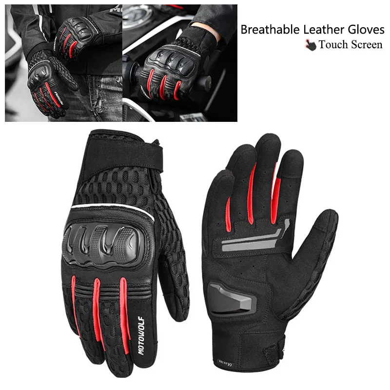 

Motorcycle Gloves Motocross Glove Breath Touch Screen Racing Motorbike Bicycle Protective Gears Summer Guantes Glove