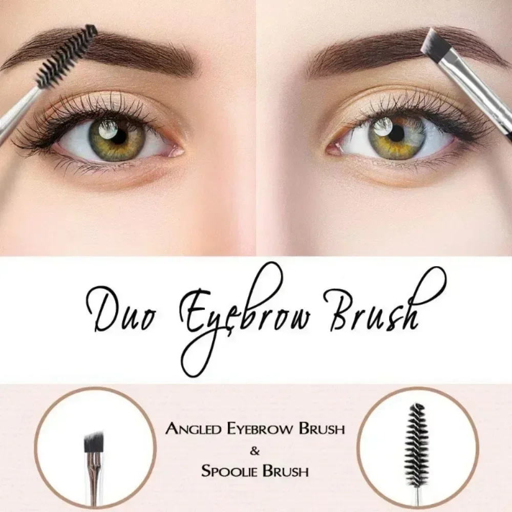 1pcs Two-headed Eyebrow Brush Spiral Diagonal Corner Makeup Brush Wood Handle Easy To Carry Beautiful Makeup Tools Beauty makeup brushes