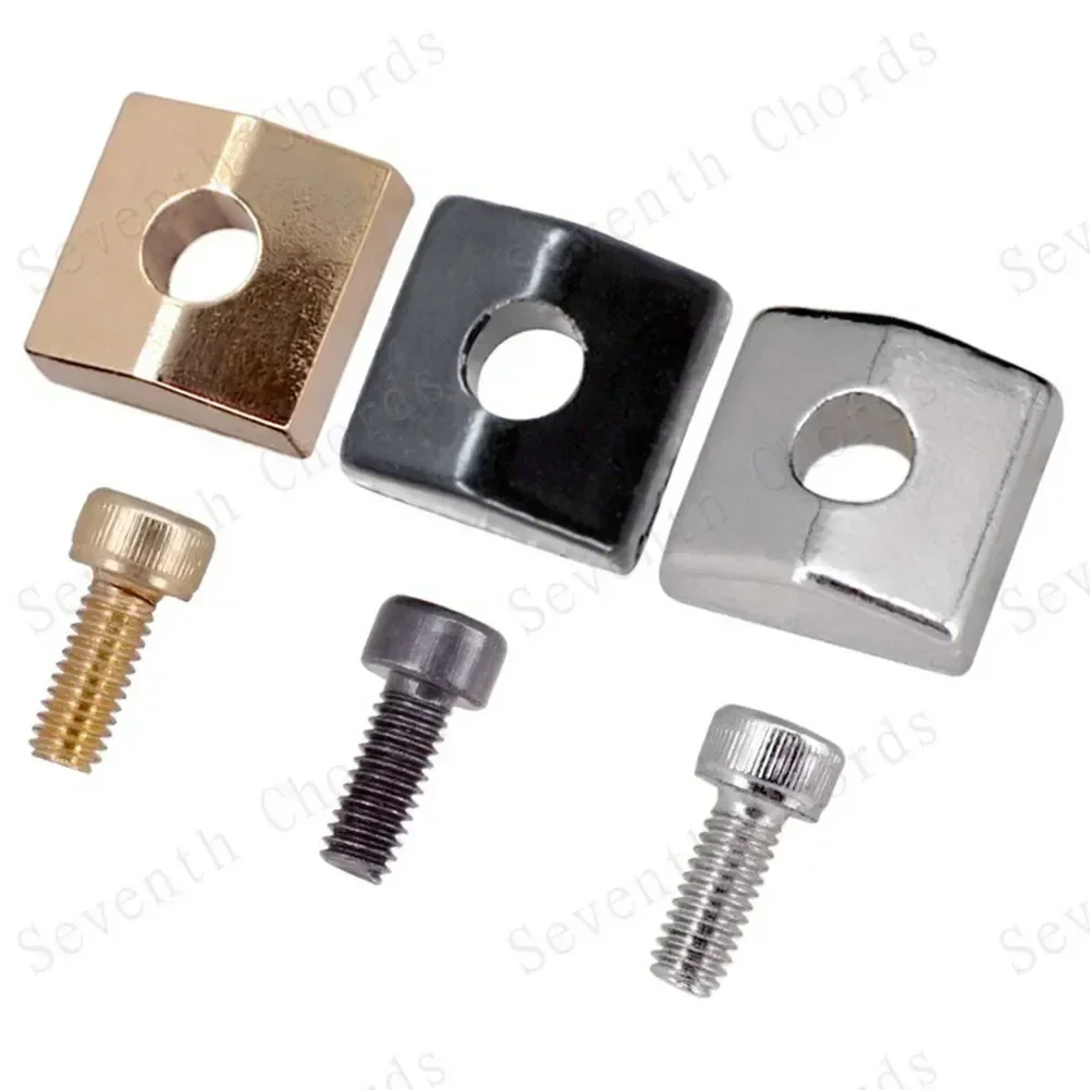 Electric Guitar Tremolo Bridge Locking System with String Locks and Hex Screws