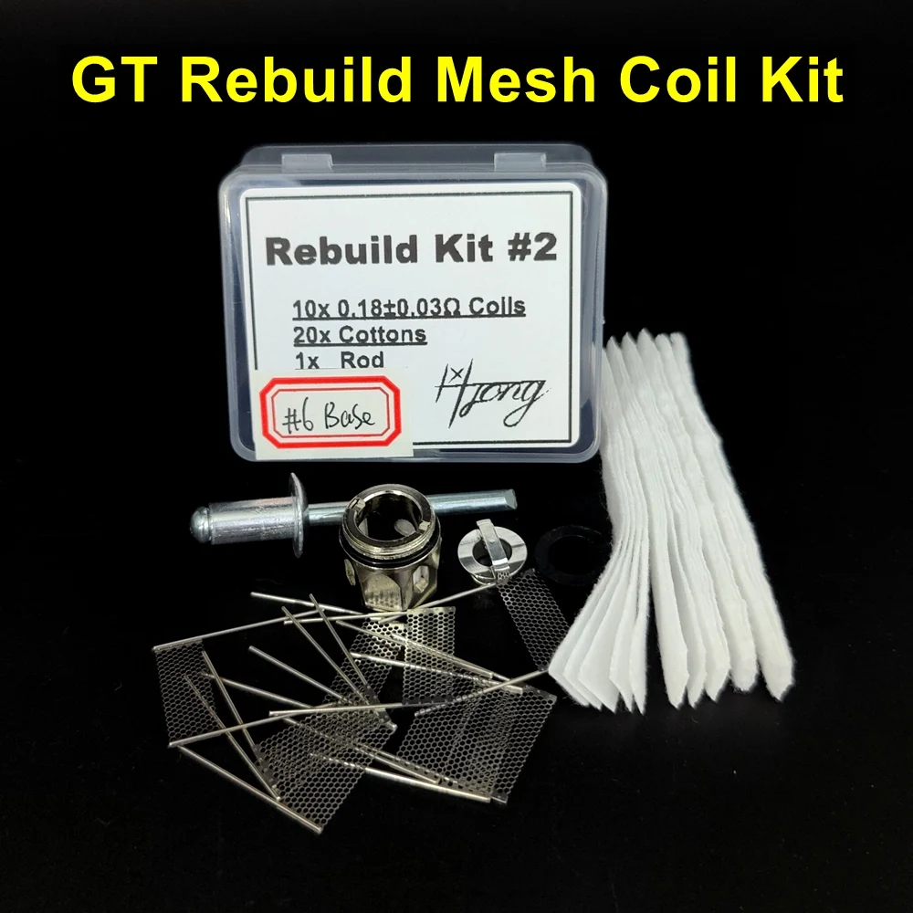 Build DIY GT Meshed Coil Rebuild Kit For GT Mesh GT2 Rebuild Cotton Cores Sky Solo Plus 0.18 Reconstruction Tools