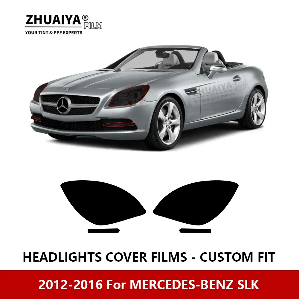 

For MERCEDES-BENZ SLK 2012-2016 Car Exterior Headlight Anti-scratch PPF precut Protective film Repair film stickers Accessories