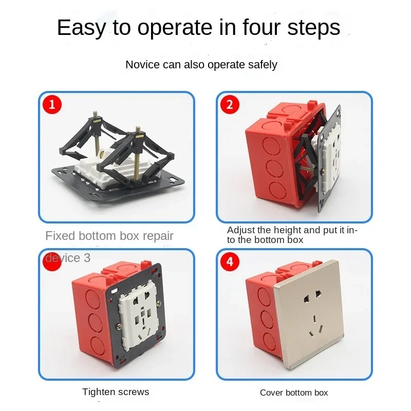 10pcs 86mm Dark Box Repair Screw Switch Eplace Old Junction Box Fixed Wall Switches Socket Mount Repair Electrical Accessories