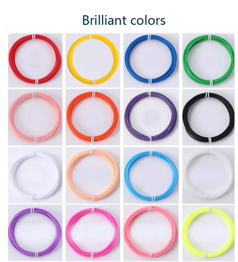 PCL Filament Low Temperature 3D Pen Filament 1.75MM Suitable For Low Temperature 3D Pen Bright Colors No Repetition 3d printing pen filament