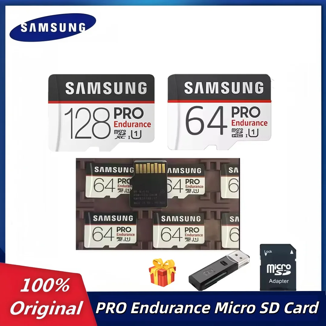 삼성 PRO Endurance MLC 128GB 64GB 마이크로 SD 카드 U3 4K 고내구성 TF 메모리 (차량용 블랙박스, 보안 카메라용)