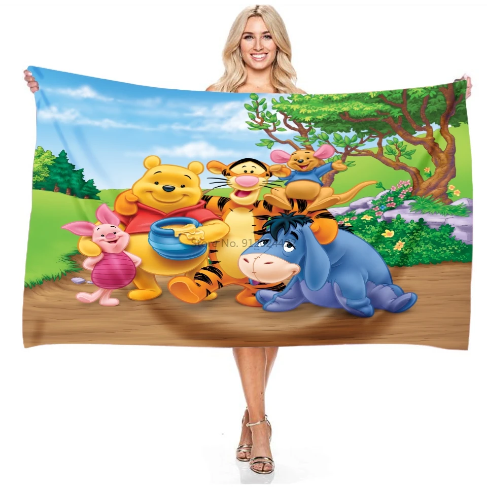 Winnie The Pooh and Friends Cartoon Disney Bath Towels Bathroom