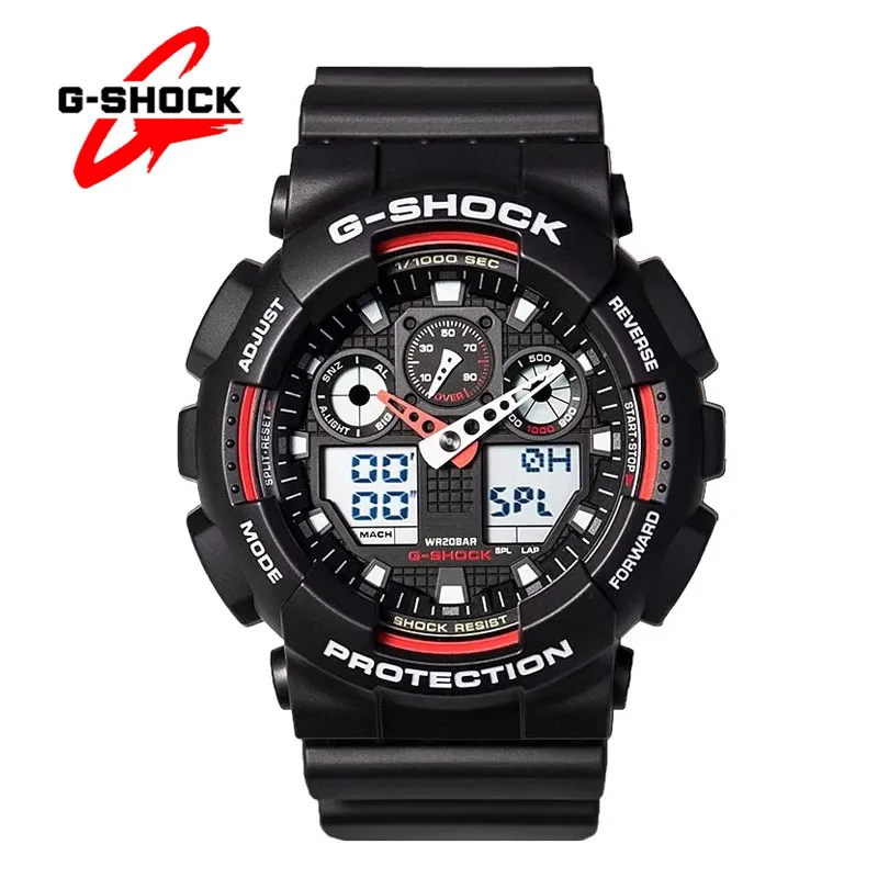 G-SHOCK GA-100 Watches for Men New Quartz Clock Casual Fashion Multifunctional Outdoor Sports Shockproof LED Dual Display Watch