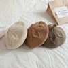 Solid Color Children Baby Beret Hat Winter Warm Knitted Beanie Cap for Infant Girls Toddler Princess Artist Painter Caps 1