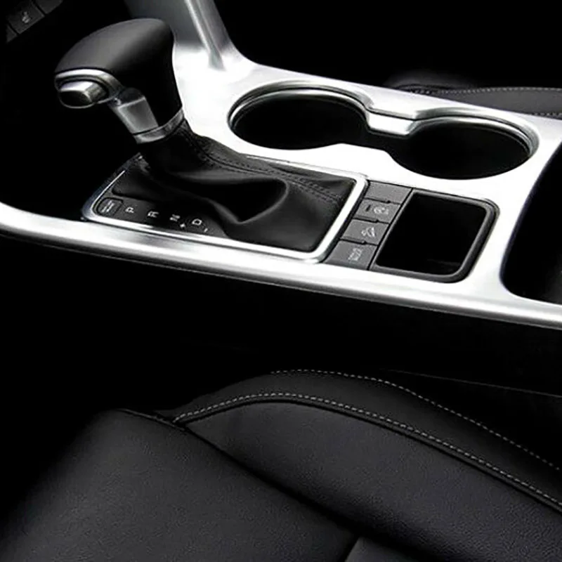 Car Interior Gear Box Panel Cover Trim For KIA Sportage 4 QL KX5 2015 Water Cup Holder Frame Accessories