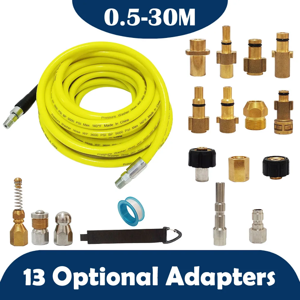 ท่อน้ำทิ้งแรงดันสูงแบบยืดหยุ่น0.5-30ม. ท่อน้ำทิ้งปลั๊กแบบเจ็ทสำหรับ Karcher Bort Nilfisk 1