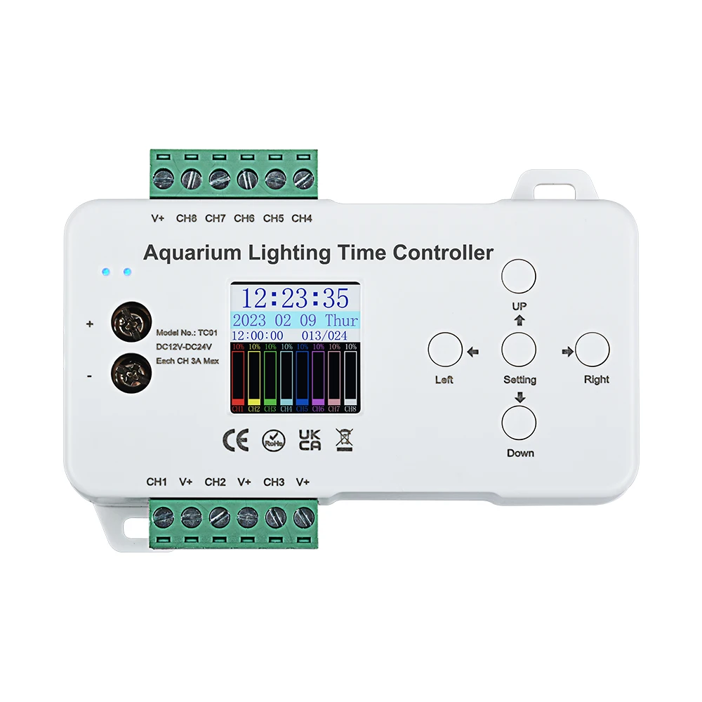 DC1224V8ChannelsLEDAquariumLightTimerControllerDimmer